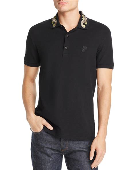 versace black polo shirt|Versace polo shirts for men.